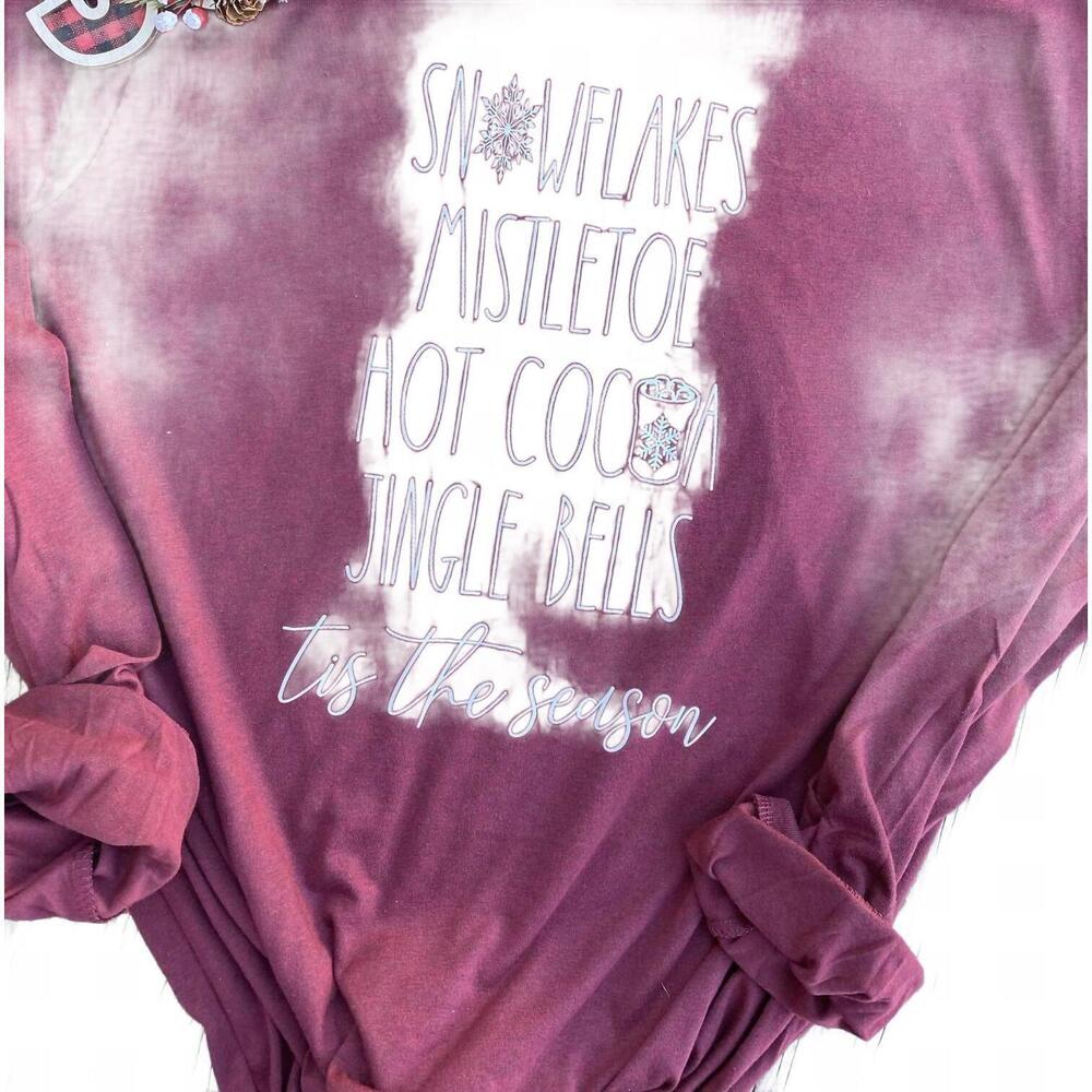 NEW WHITE LABEL tis the season - long sleeve tee in berry